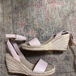 Tory Burch Tan Espadrille Wedges
